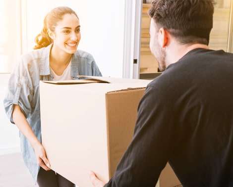 -büroumzug mit verpackung