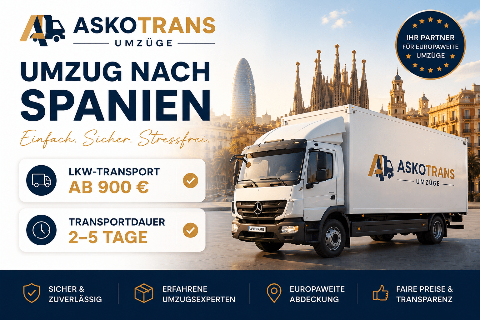 Askotrans Umzug nach Spanien