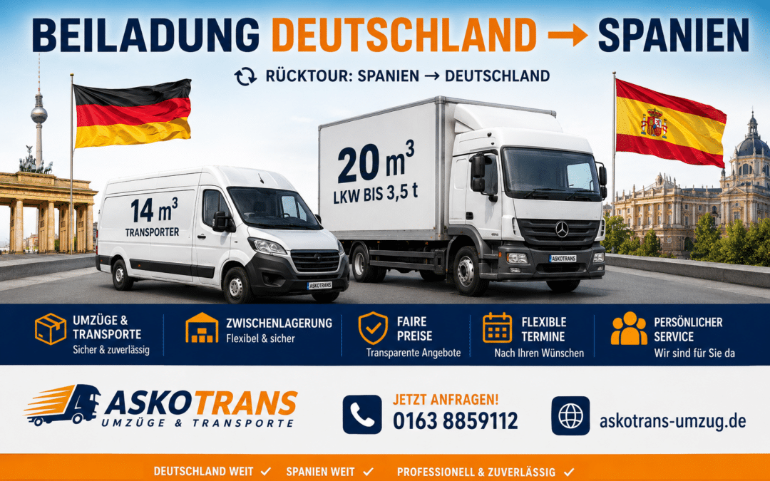 Was kostet ein Umzugsunternehmen nach Spanien?