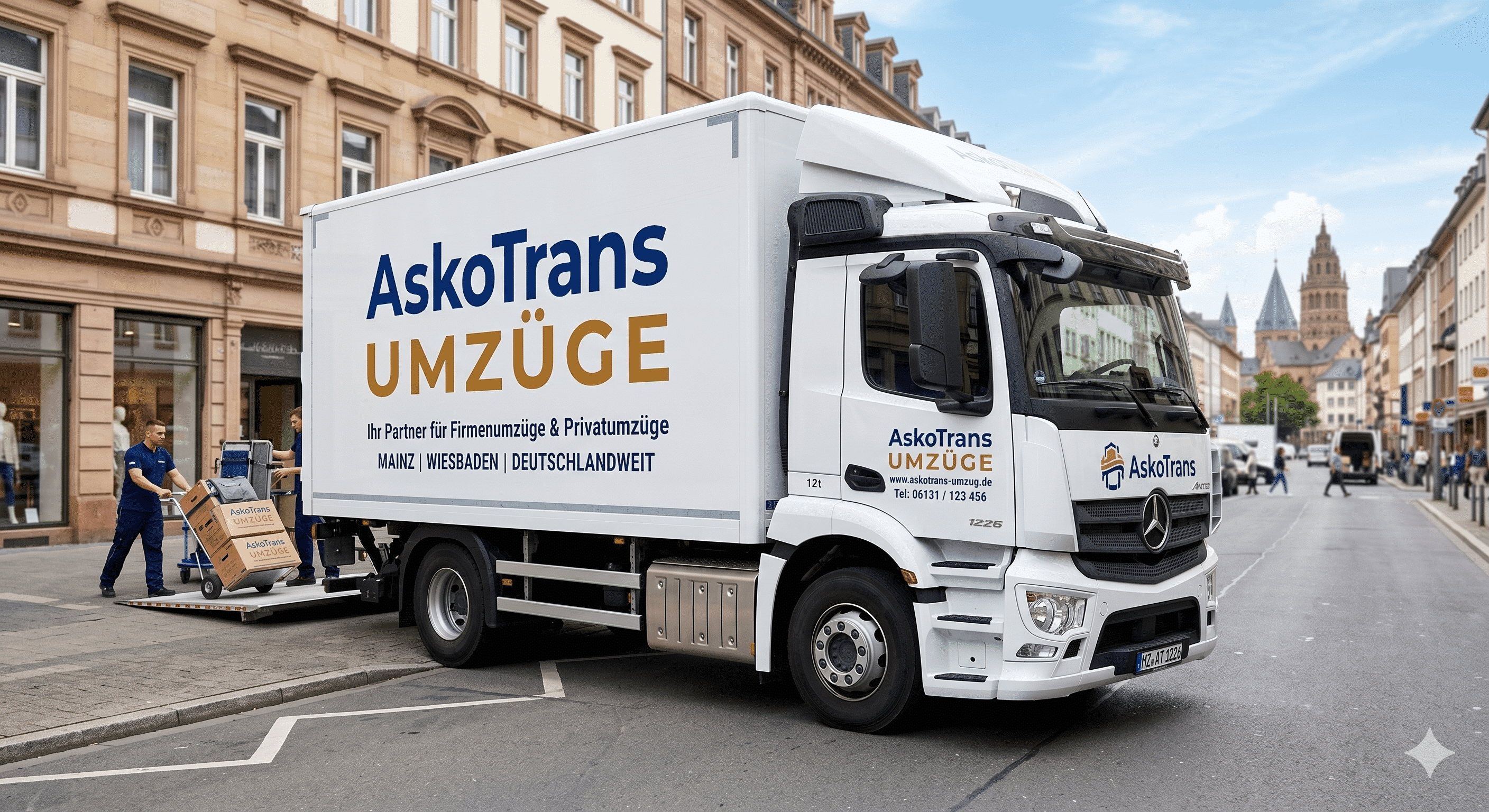 Firmenumzug WIesbaden Askotrans Lkw 12t