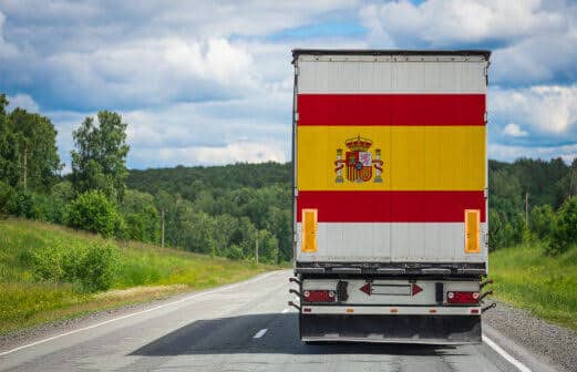 Optimización de espacio y transporte de carga parcial (Beiladung) en ruta directa entre Alemania y España